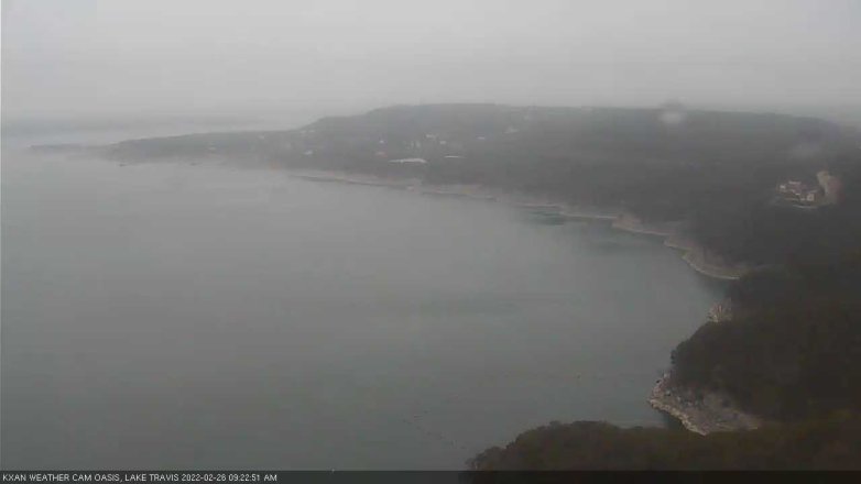 Lake Travis webcam, February 26, 2022 9:25 AM CT