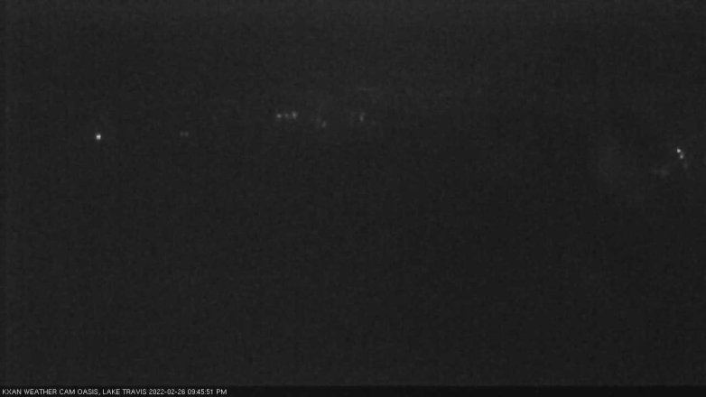 Lake Travis webcam, February 26, 2022 9:45 PM CT
