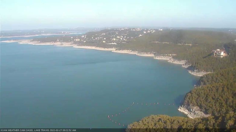 Lake Travis webcam, February 27, 2022 9:25 AM CT