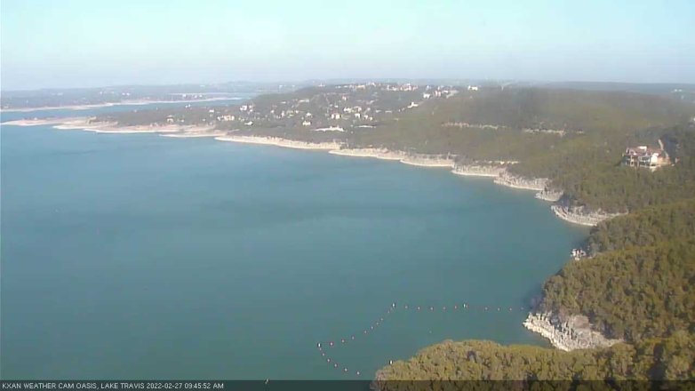 Lake Travis webcam, February 27, 2022 9:45 AM CT