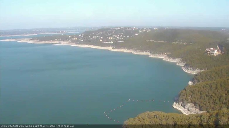 Lake Travis webcam, February 27, 2022 10:00 AM CT
