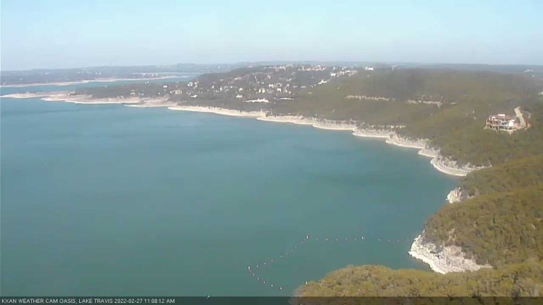 Lake Travis webcam, February 27, 2022 11:00 AM CT
