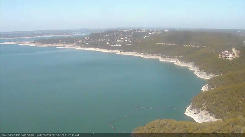 Lake Travis webcam, February 27, 2022 11:25 AM CT