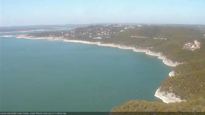 Lake Travis webcam, February 27, 2022 11:45 AM CT