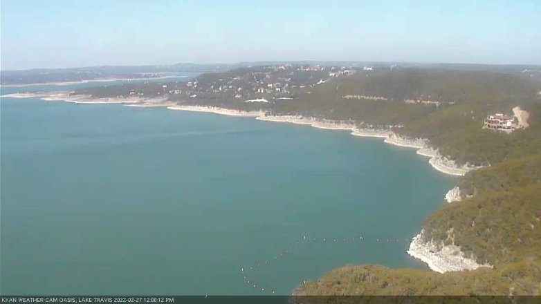 Lake Travis webcam, February 27, 2022 12:00 PM CT