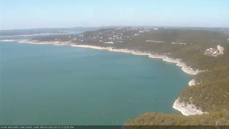 Lake Travis webcam, February 27, 2022 12:25 PM CT