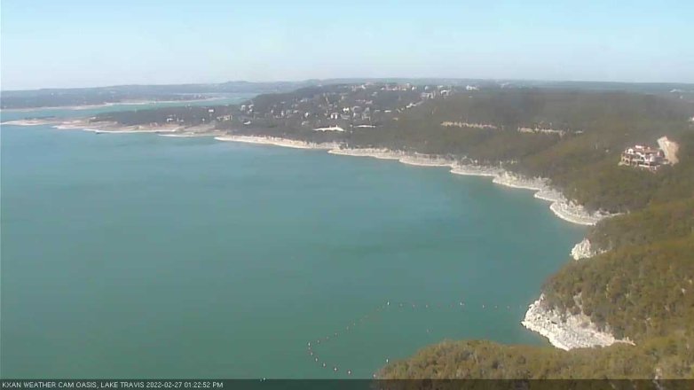 Lake Travis webcam, February 27, 2022 1:25 PM CT