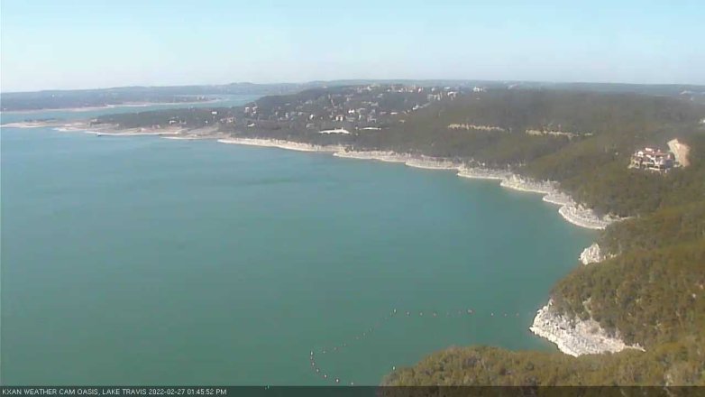 Lake Travis webcam, February 27, 2022 1:45 PM CT
