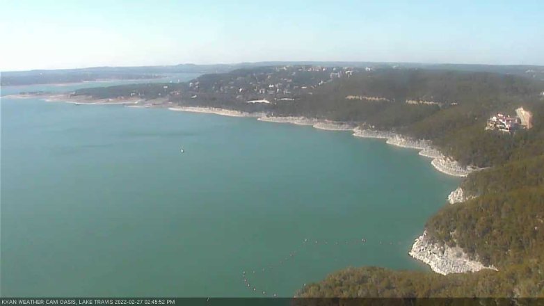 Lake Travis webcam, February 27, 2022 2:45 PM CT