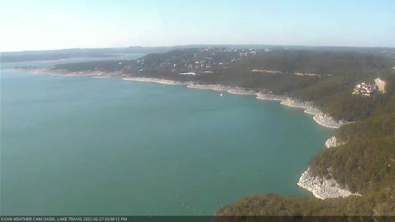 Lake Travis webcam, February 27, 2022 3:00 PM CT