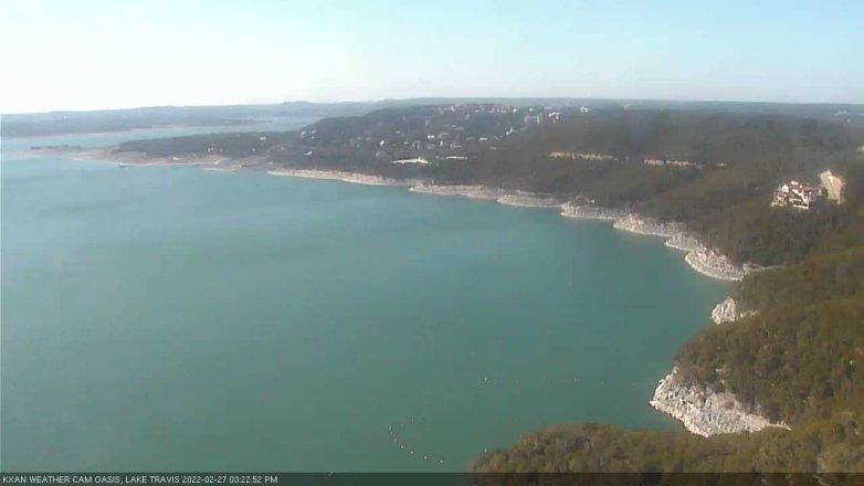 Lake Travis webcam, February 27, 2022 3:25 PM CT