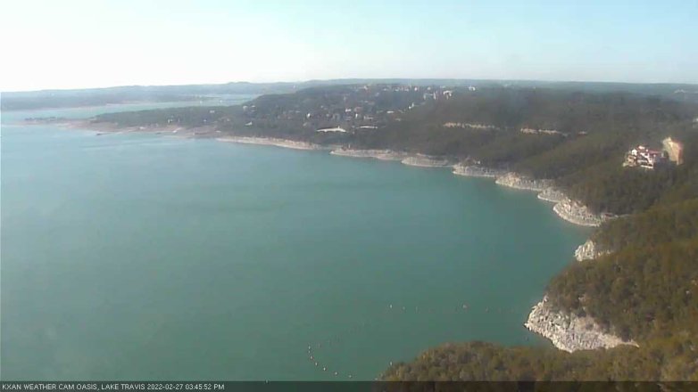 Lake Travis webcam, February 27, 2022 3:45 PM CT
