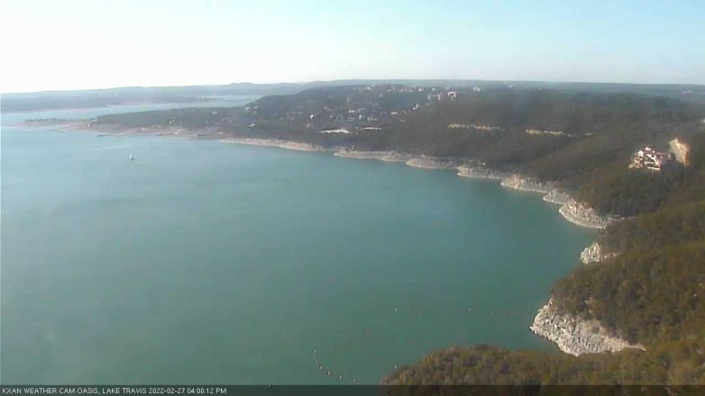 Lake Travis webcam, February 27, 2022 4:00 PM CT