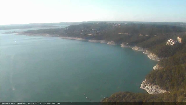 Lake Travis webcam, February 27, 2022 4:45 PM CT