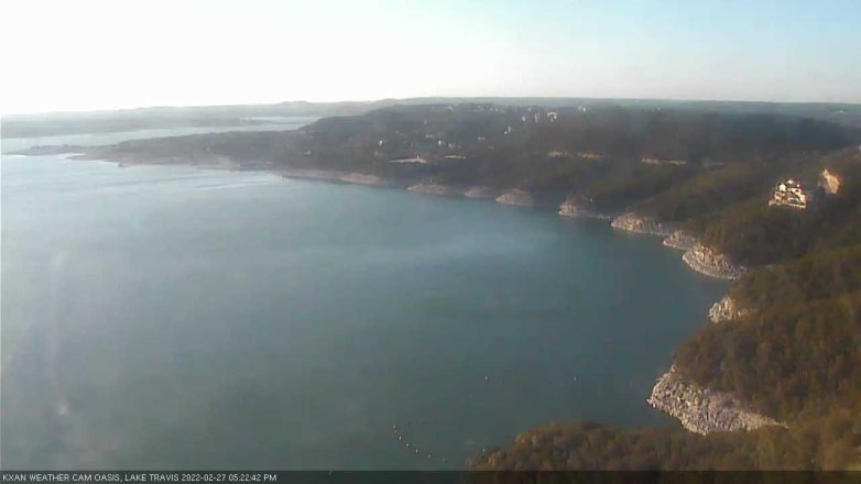 Lake Travis webcam, February 27, 2022 5:25 PM CT