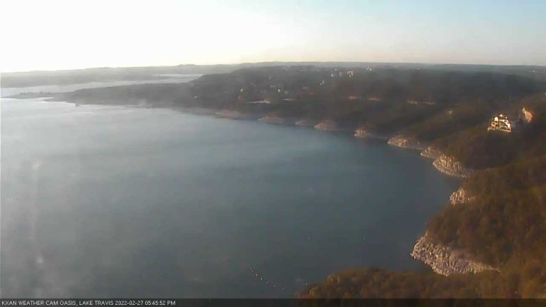 Lake Travis webcam, February 27, 2022 5:45 PM CT