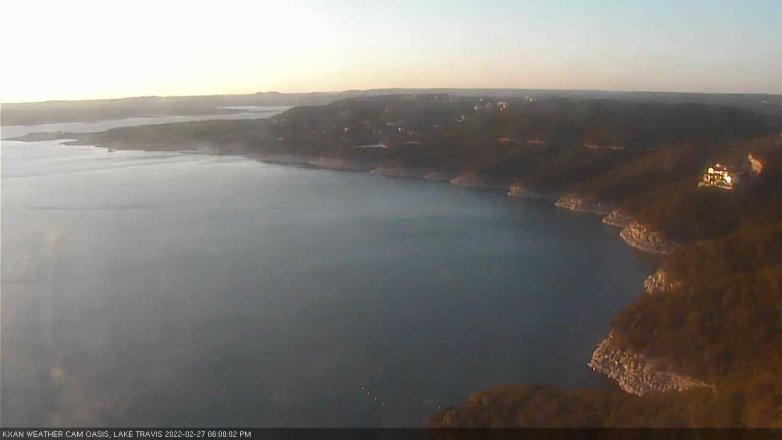 Lake Travis webcam, February 27, 2022 6:00 PM CT