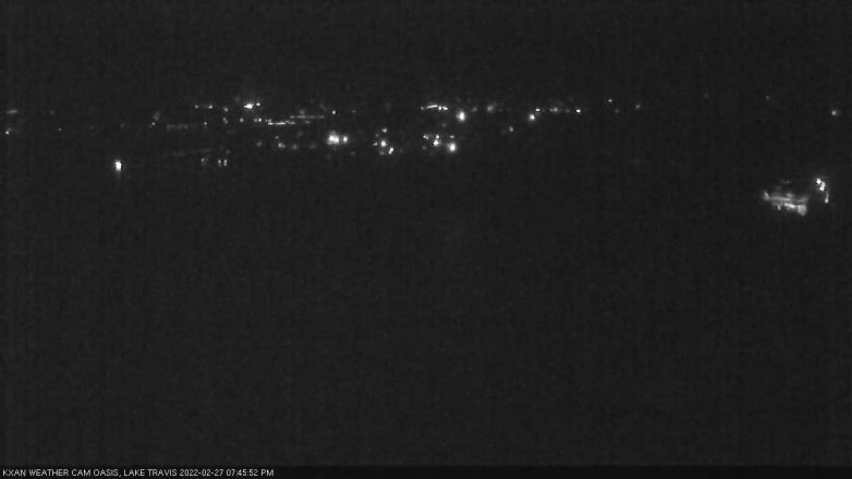 Lake Travis webcam, February 27, 2022 7:45 PM CT