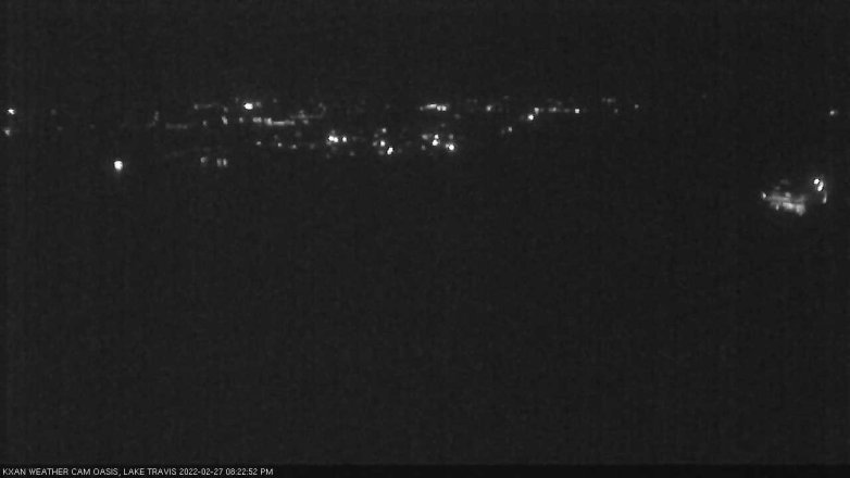 Lake Travis webcam, February 27, 2022 8:25 PM CT