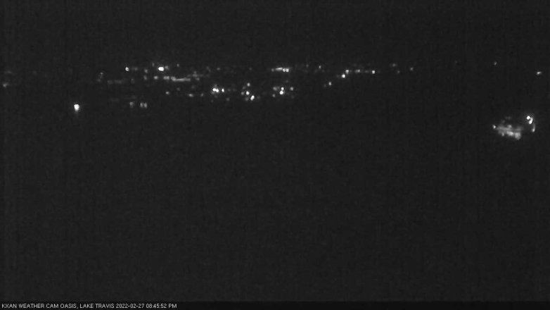 Lake Travis webcam, February 27, 2022 8:45 PM CT