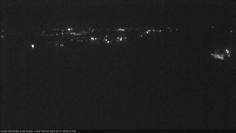 Lake Travis webcam, February 27, 2022 9:00 PM CT
