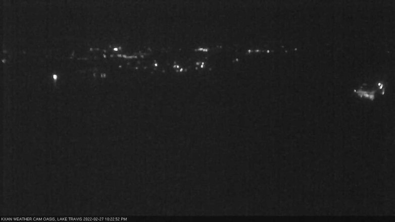 Lake Travis webcam, February 27, 2022 10:25 PM CT