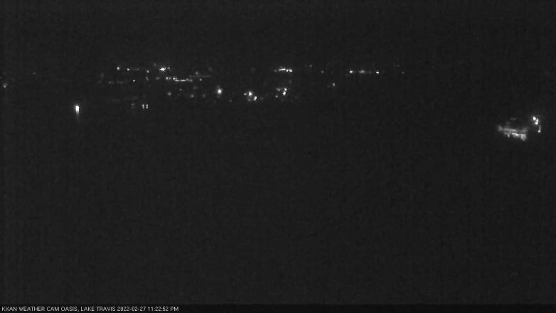 Lake Travis webcam, February 27, 2022 11:25 PM CT