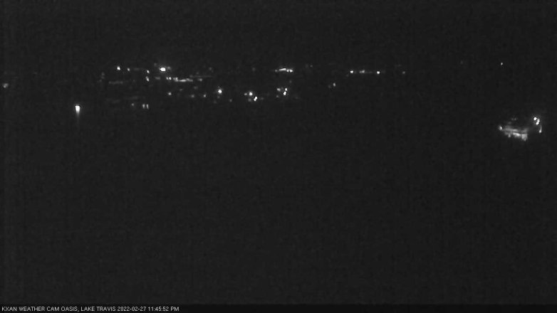 Lake Travis webcam, February 27, 2022 11:45 PM CT