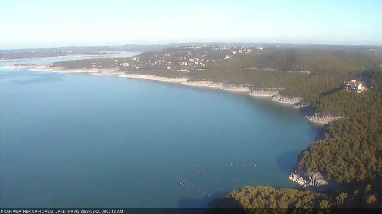 Lake Travis webcam, February 28, 2022 9:00 AM CT