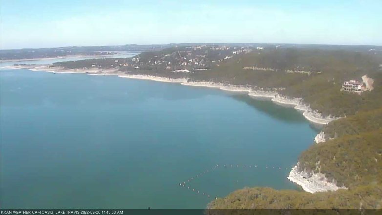 Lake Travis webcam, February 28, 2022 11:45 AM CT