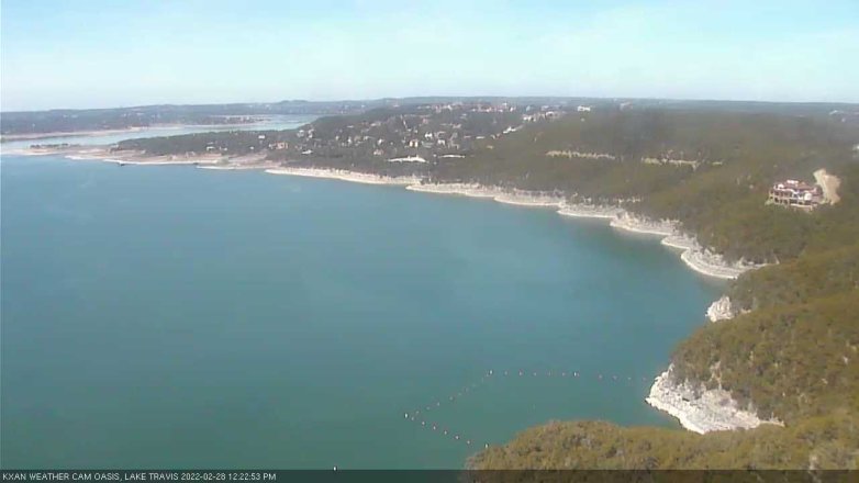 Lake Travis webcam, February 28, 2022 12:25 PM CT