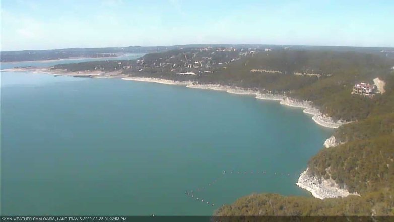 Lake Travis webcam, February 28, 2022 1:25 PM CT