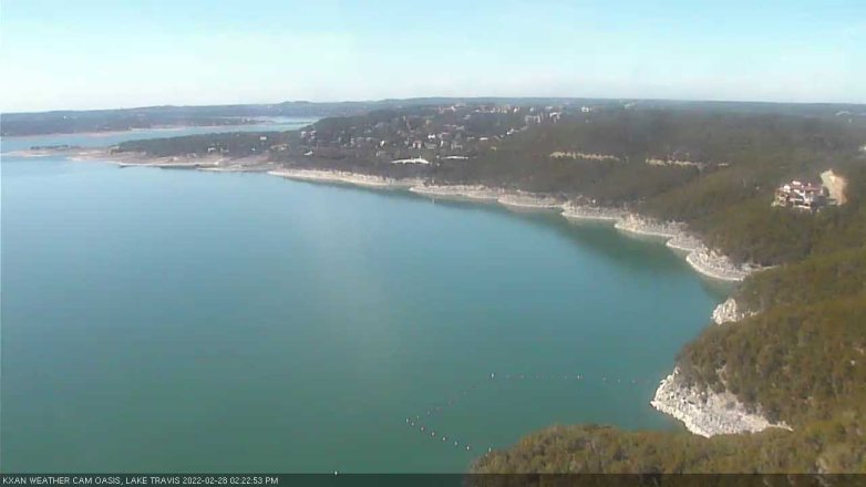 Lake Travis webcam, February 28, 2022 2:25 PM CT