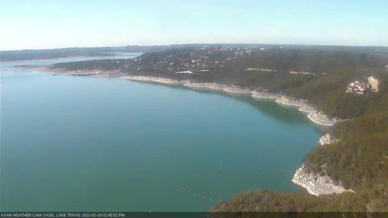 Lake Travis webcam, February 28, 2022 2:45 PM CT