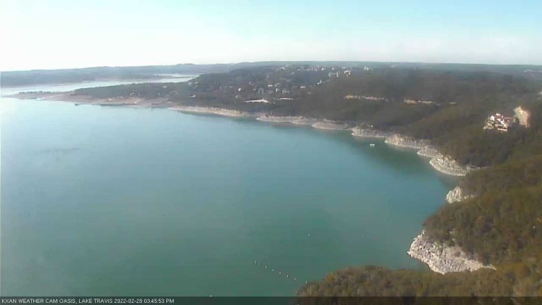 Lake Travis webcam, February 28, 2022 3:45 PM CT