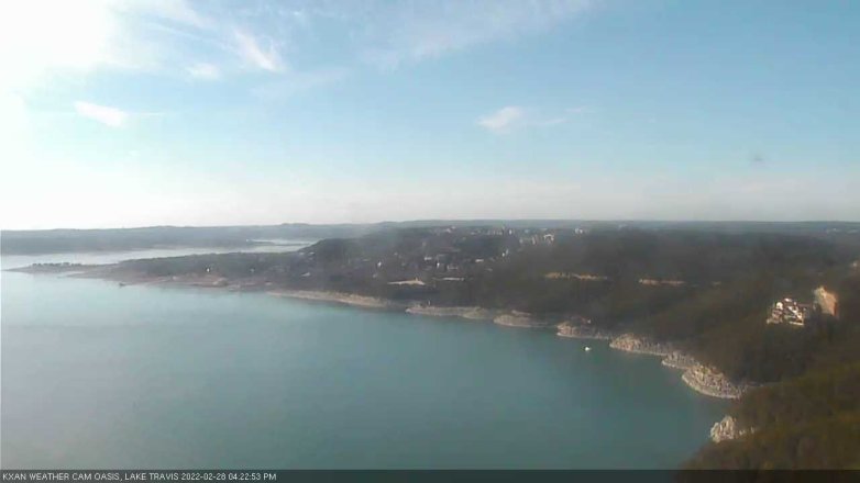 Lake Travis webcam, February 28, 2022 4:25 PM CT