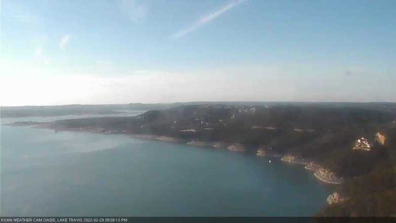 Lake Travis webcam, February 28, 2022 5:00 PM CT