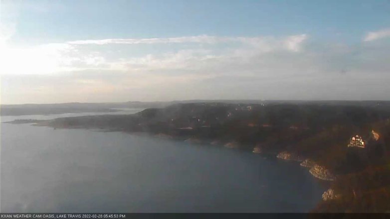 Lake Travis webcam, February 28, 2022 5:45 PM CT