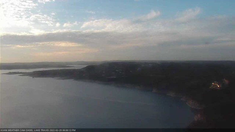 Lake Travis webcam, February 28, 2022 6:00 PM CT
