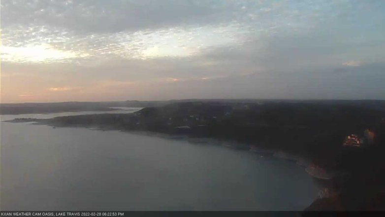 Lake Travis webcam, February 28, 2022 6:25 PM CT