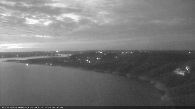 Lake Travis webcam, February 28, 2022 7:00 PM CT