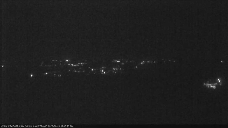 Lake Travis webcam, February 28, 2022 7:45 PM CT