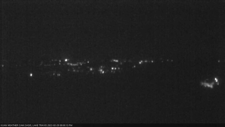 Lake Travis webcam, February 28, 2022 8:00 PM CT