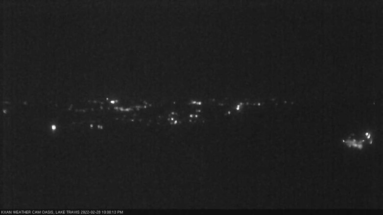 Lake Travis webcam, February 28, 2022 10:00 PM CT