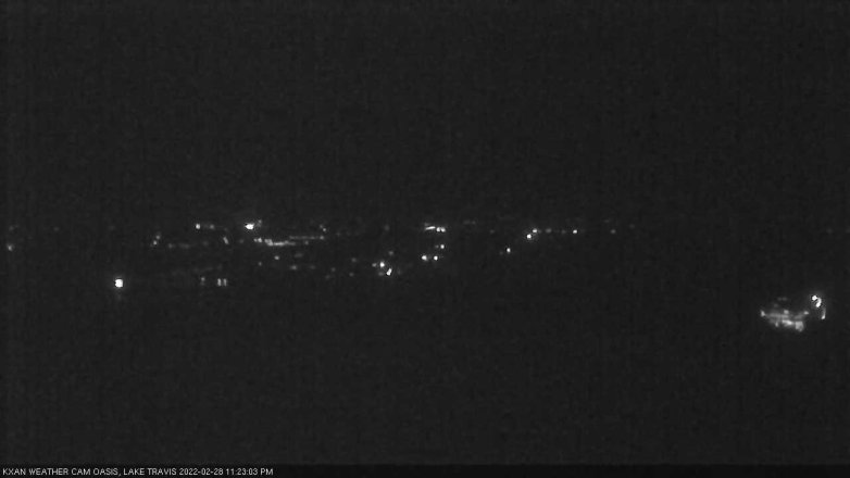Lake Travis webcam, February 28, 2022 11:25 PM CT