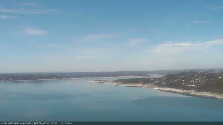 Lake Travis webcam, March 1, 2022 12:25 PM CT