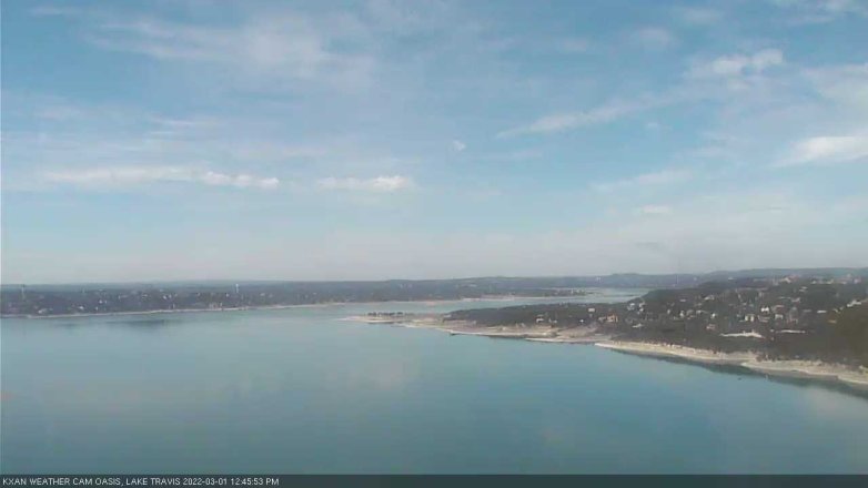 Lake Travis webcam, March 1, 2022 12:45 PM CT