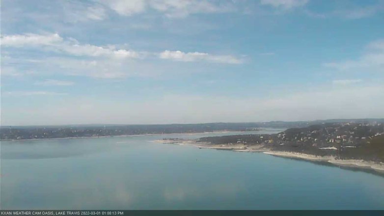 Lake Travis webcam, March 1, 2022 1:00 PM CT