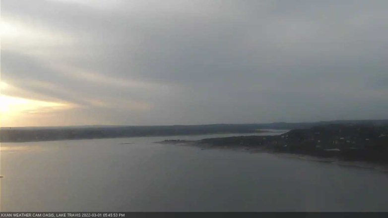 Lake Travis webcam, March 1, 2022 5:45 PM CT