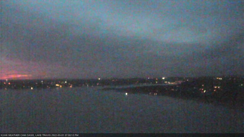 Lake Travis webcam, March 1, 2022 7:00 PM CT